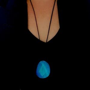 Blue Agate Pendant Necklace